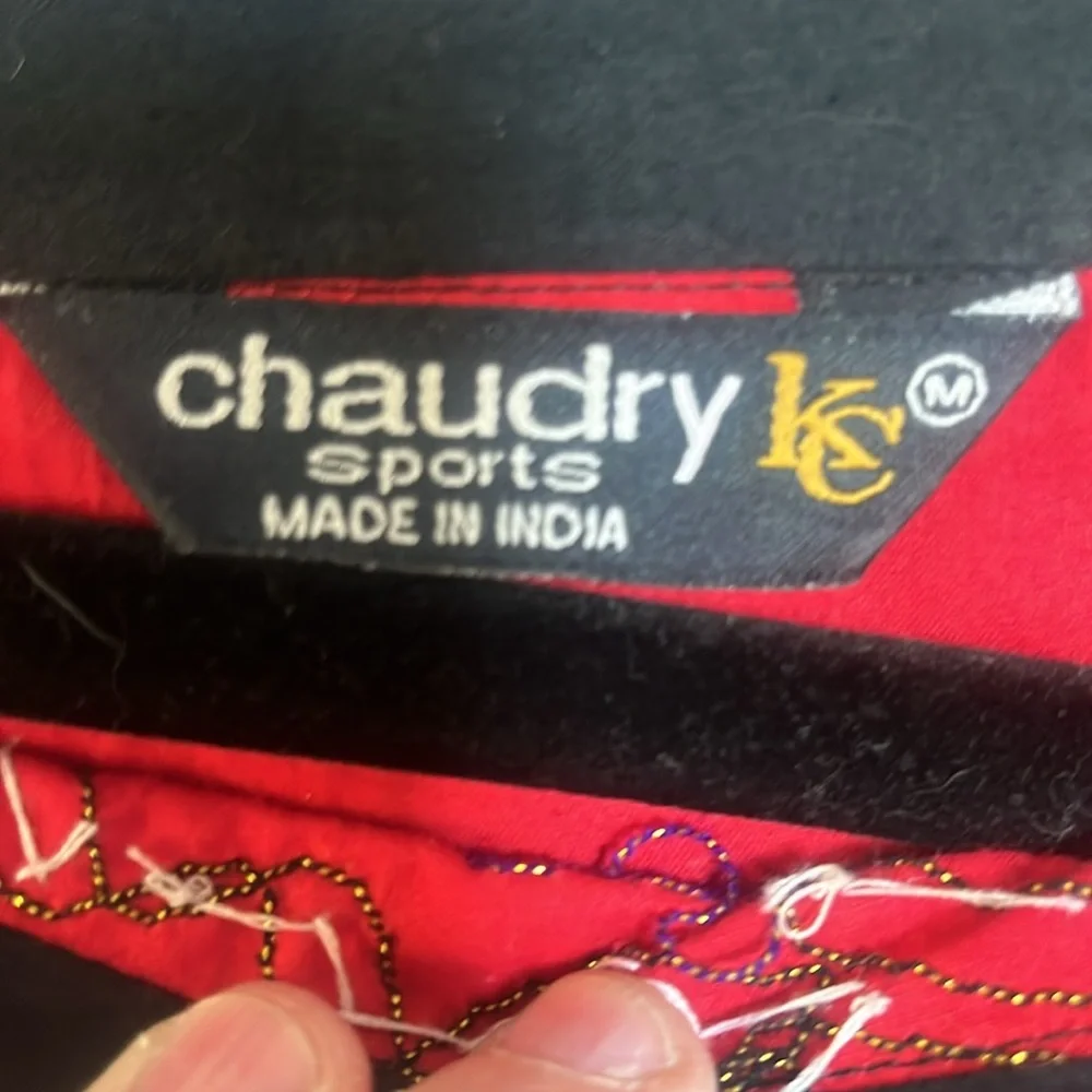 Chaudry red flare embellished skirt from India size medium - Picture 7 of 10